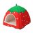 Soft Premium Warm Cotton Foldable Strawberry Cat Bed and House Products (Size1ps26*26*24 cm