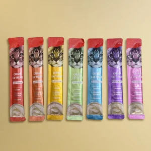 Creamy Cat Treats Beef+Cherry chicken+crab Lamb+Apple Salmon+Caviar Lobster+Cheese Duck+shrimp Mixed17gX5pcs 85g
