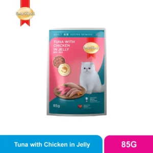 Smart heart Cat Pouch Adult 1+ Tuna with Chicken In Jelly 85g
