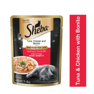 Sheba Tuna & Chicken with Bonito Pouch Wet Cat Food 70g