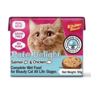 Kitchen Flavor Pate Delight Wet Cat food with Salmon & Chicken 90 gm